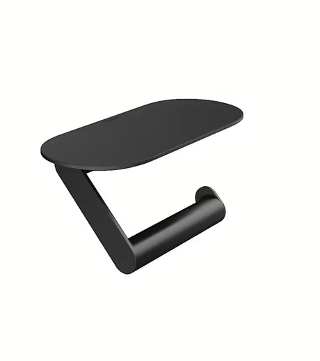 Hansgrohe wallstoris držač toaletnog papira s policom u mat crnoj boji pro montaža lijepljenjem ili vijcima