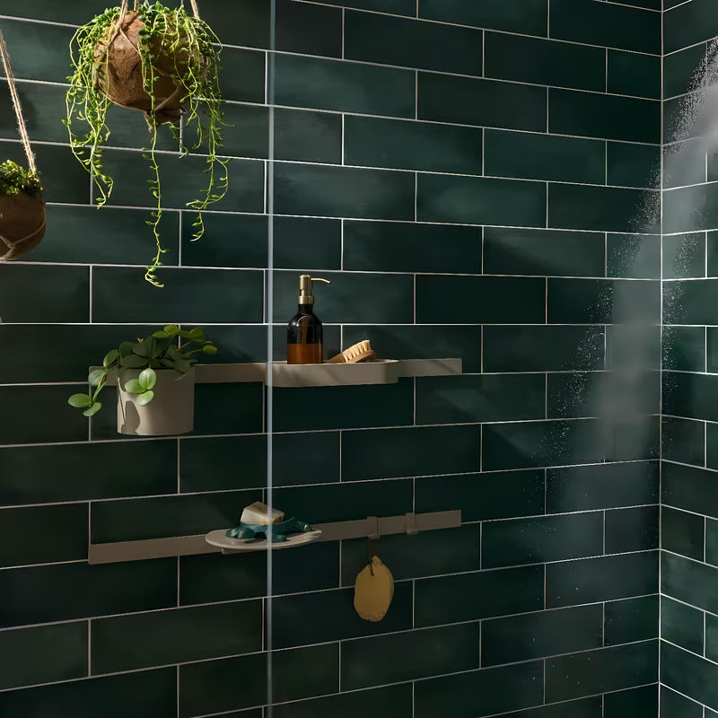 Bež tuš polica hansgrohe wallstoris Planet Edition pro za odlaganje šampona i tuš potrepština