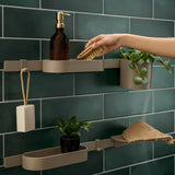 Bež tuš polica hansgrohe wallstoris Planet Edition pro za odlaganje šampona i tuš potrepština