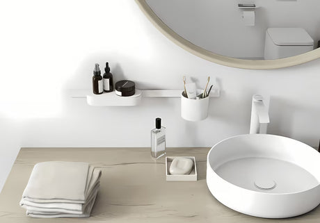 Hansgrohe wallstoris set kupaonskih dodataka u mat bijeloj boji pro montaža bez bušenja