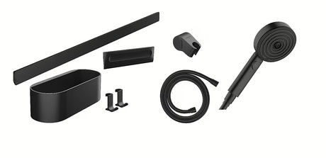 Hansgrohe wallstoris tuš set bez bušenja u mat crnoj boji s ručnim tušem Pulsify Select 105 EcoSmart Activation