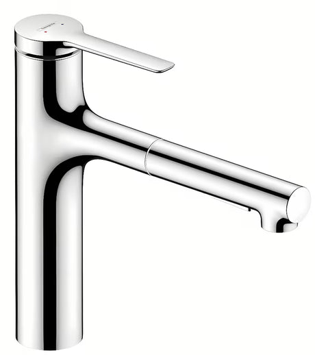 Kromirana miješalica za sudoper Hansgrohe Zesis 160 s izvlačivim tušem i prebacivanjem dvaju mlazova