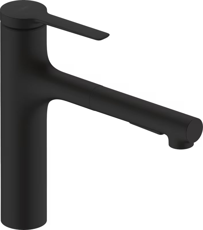 Hansgrohe Zesis M33 miješalica za sudoper u mat crnoj boji s metalnim izvlačivim tušem i sBoxom