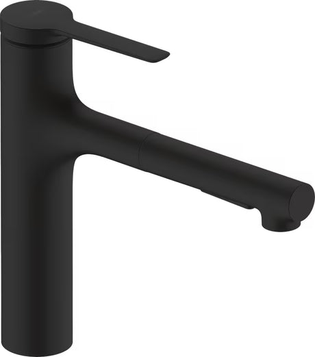 Hansgrohe Zesis M33 miješalica za sudoper u mat crnoj boji s metalnim izvlačivim tušem i sBoxom