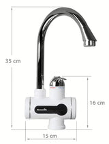 Homelife Digiterm kromirana miješalica za sudoper s električnim protočnim grijačem i LED zaslonom temperature