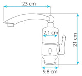 Bijela miješalica za sudoper Homelife Termo Quick s električnim protočnim grijanjem vode.