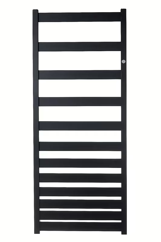 Kombinirani radijator Hopa Belti 60x157,3 cm u crnoj mat boji sa središnjim priključkom.