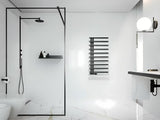 Sjajno bijeli kombinirani kupaonski radijator Hopa Darvel 173x60 cm s rebrastim dizajnom