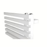 Sjajno bijeli kombinirani kupaonski radijator Hopa Darvel 173x60 cm s rebrastim dizajnom
