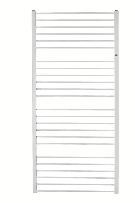 Kombinirani kupaonski radijator Hopa Piko 152,9x53 cm u sjajnoj bijeloj boji s rebrastim dizajnom.