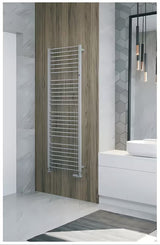 Kombinirani kupaonski radijator Hopa Piko 63x112,9 cm u sjajnoj bijeloj boji s rebrastim dizajnom