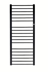 Kombinirani kupaonski radijator Hopa Piko 72,9x43 cm u crnoj mat boji s rebrastim dizajnom.