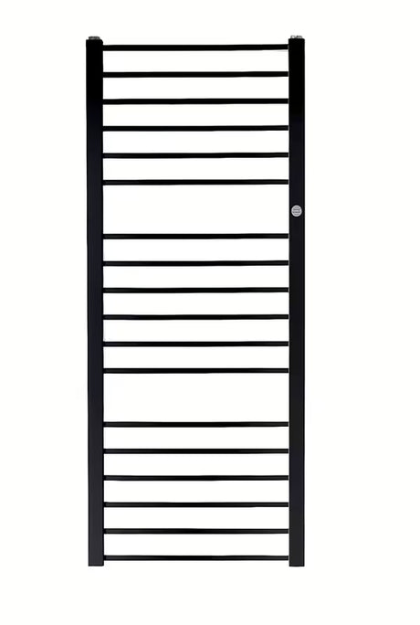 Kombinirani kupaonski radijator Hopa Piko 53x152,9 cm u mat crnoj boji s rebrastim dizajnom