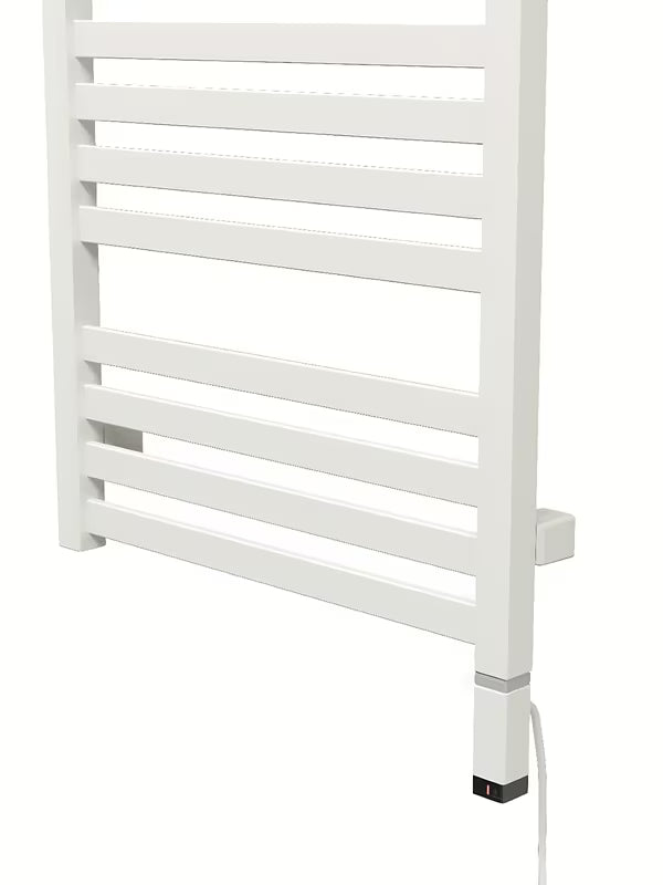 Bijeli sjajni električni grijač za radijator House Level One pro kupaonski radijator