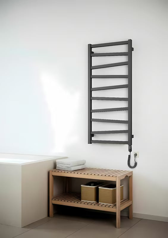 Električni radijator House Level Zet 50x165,2 cm u mat crnoj izvedbi