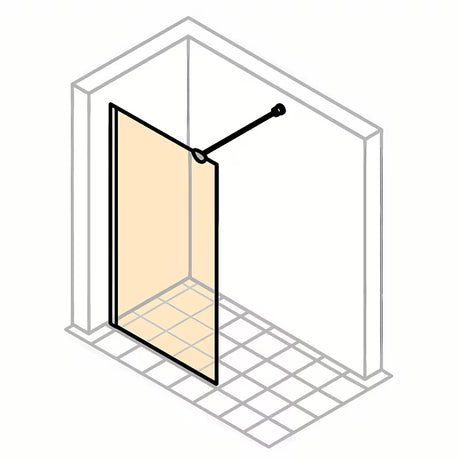 Tuš stijena Walk-In Hüppe Design pure 90 cm, sjajni krom, prozirno staklo