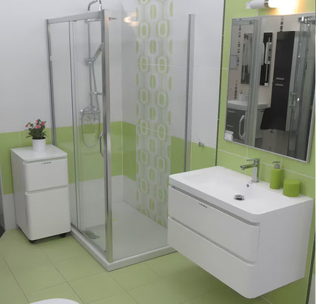 Tuš stranica za vrata  Hüppe Next 80 cm u sjajnom kromu s prozirnim staklom