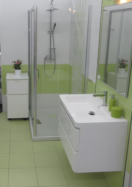 Tuš stranica za vrata  Hüppe Next 80 cm u sjajnom kromu s prozirnim staklom