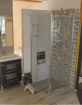 Tuš stranica za vrata  Hüppe Next 80 cm u sjajnom kromu s prozirnim staklom