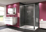 Klizne tuš vrata Hüppe Next 120 cm s prozirnim staklom i kromiranim profilima