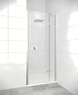 Tuš vrata Hüppe Strike New 120 cm s prozirnim staklom i sjajnim kromiranim profilom