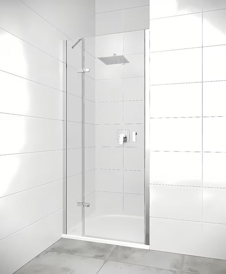 Bezokvirni tuš vrata Hüppe Strike New 80 cm s prozirnim staklom i sjajnim kromiranim profilom