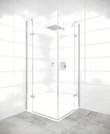 Kvadratna tuš kabina Hüppe Strike New 80 cm s prozirnim staklom i profilima u sjajnom kromu