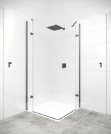 Pravokutna tuš kabina Hüppe Strike New 120x90 cm s prozirnim staklom i mat crnim profilima