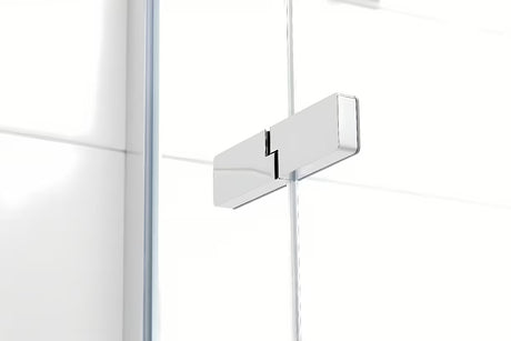 Pravokutni bezokvirni tuš kabina Hüppe Strike New 100x90 cm s prozirnim staklom i kromiranim profilima