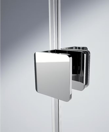 Tuš stijena Walk-In Hüppe Xtensa pure 140 cm u sjajnom kromu s prozirnim staklom i kliznim sustavom.