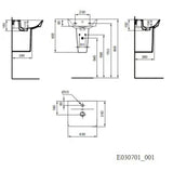 Bijeli keramički mali umivaonik Ideal Standard Connect Air 40x35 cm s četvrtastim minimalističkim dizajnom