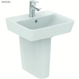 Bijeli keramički mali umivaonik Ideal Standard Connect Air 40x35 cm s četvrtastim minimalističkim dizajnom