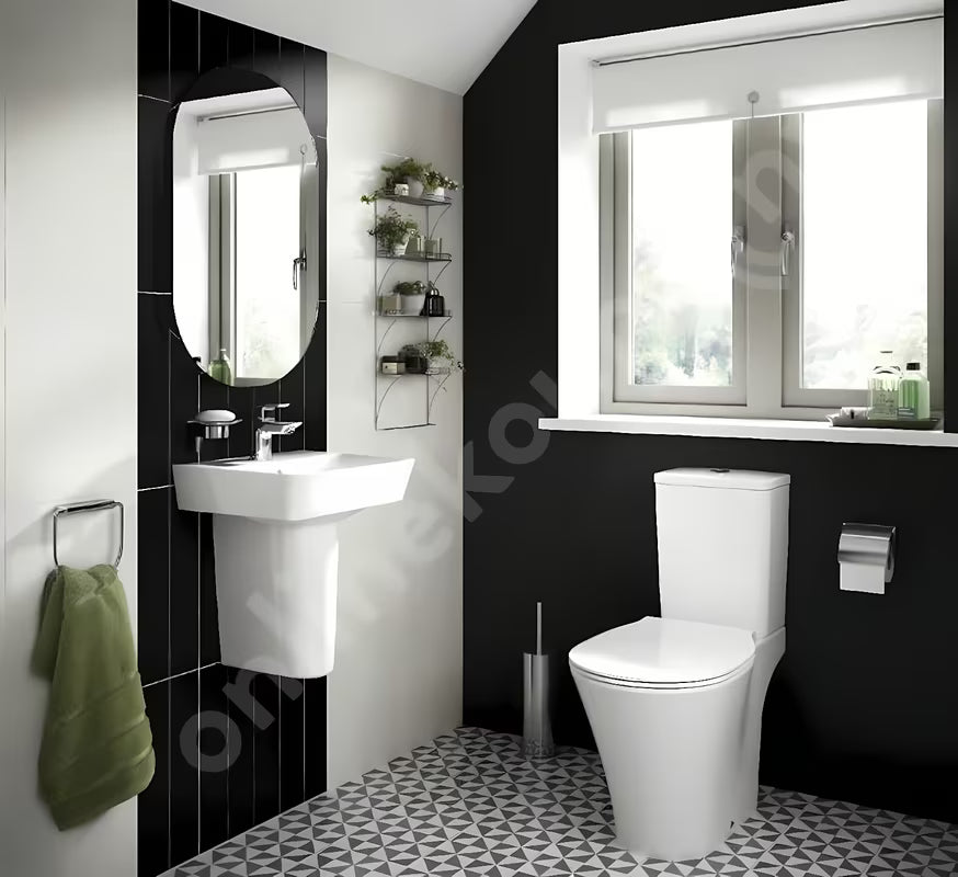 Bijeli keramički mali umivaonik Ideal Standard Connect Air 40x35 cm s četvrtastim minimalističkim dizajnom