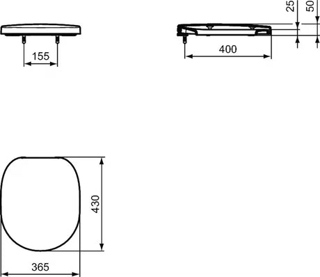 Bijela WC daska Ideal Standard Connect od duroplasta