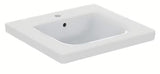 Viseće keramički umivaonik Ideal Standard Connect Freedom 60x55,5 cm u bijeloj boji s otvorom za pro slavinu u sredini.