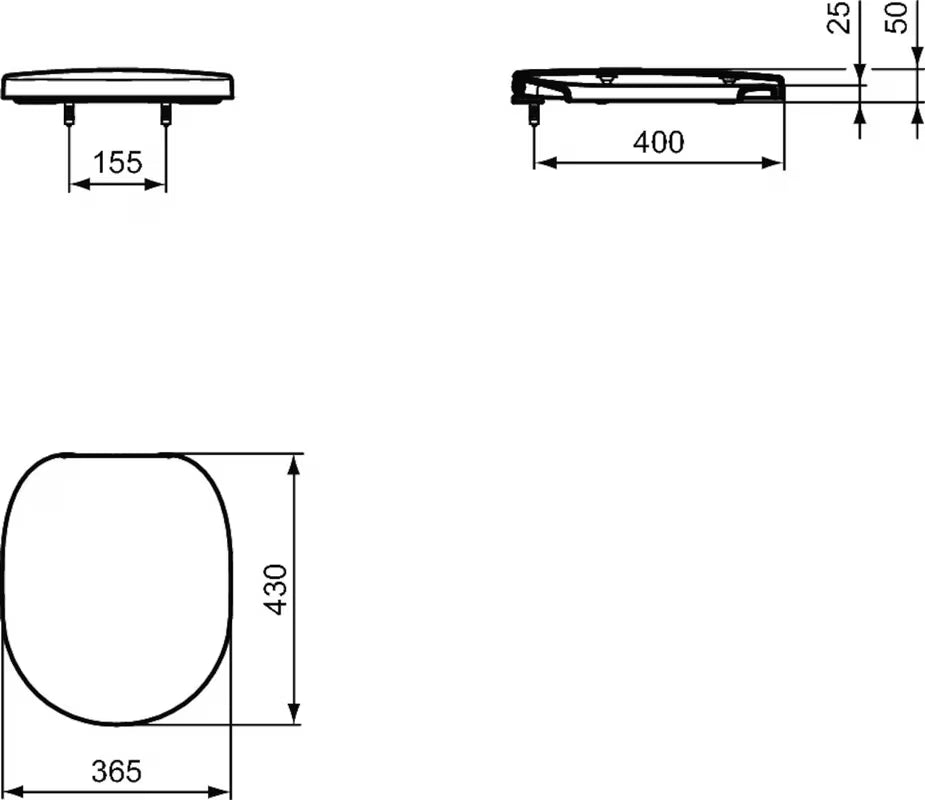 Bijela WC daska Ideal Standard Connect od duroplasta