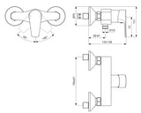 Miješalica za Tuš Ideal Standard Esla u krom izvedbi s elegantnim dizajnom