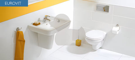 Bijeli viseća WC školjka Ideal Standard Eurovit s dubokim ispiranjem i tehnologijom BoxRim