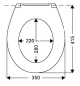 Bijela WC daska Ideal Standard Eurovit od duroplasta s inox šarkama