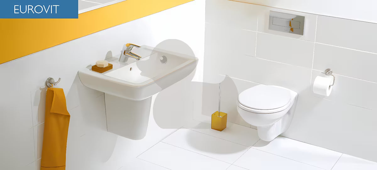 Bijelo viseća WC školjka Ideal Standard Eurovit s dubokim ispiranjem i BoxRim tehnologijom