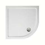 Bijela polukružna tuš kada Ideal Standard od lijevanog mramora 91x91 cm