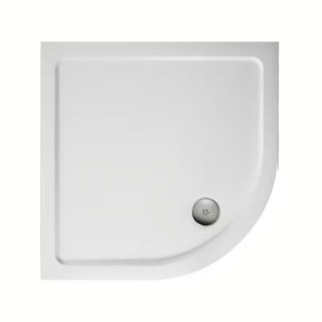 Bijela polukružna tuš kada Ideal Standard od lijevanog mramora 91x91 cm