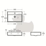 Ideal Standard Strada viseće četvrtasti umivaonik u bijeloj boji s otvorom pro za slavinu u sredini