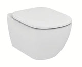 Bijela WC daska Ideal Standard Tesi od duroplasta sa sporim spuštanjem soft Close i wrapover dizajnom.
