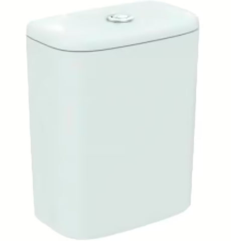 Bijeli keramički vodokotlić Ideal Standard Tesi pro WC kombi s dvokoličinskim ispiranjem DualFlush