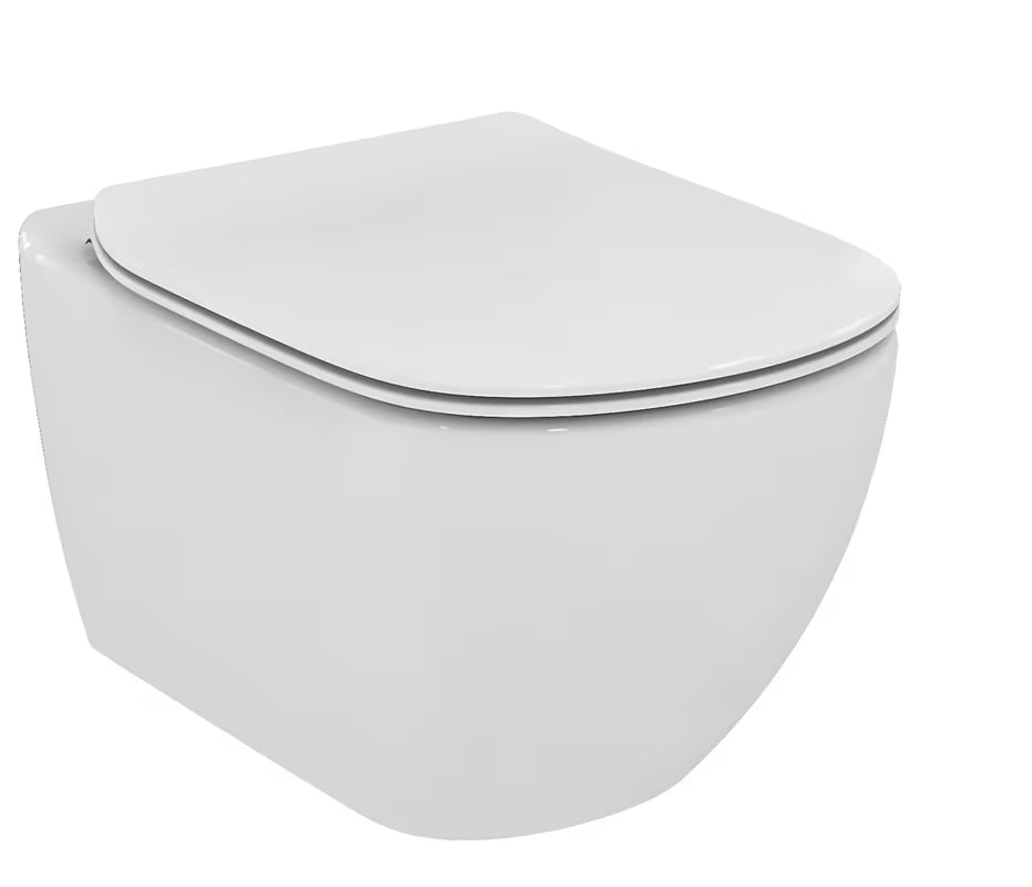 Bijeli viseća WC školjka Ideal Standard Tesi s tehnologijom AquaBlade i daskom sa soft Close