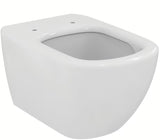 Bijeli viseća WC školjka Ideal Standard Tesi s tehnologijom AquaBlade i daskom sa soft Close