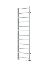 Bijeli kombinirani radijator Isan Aura 114x30 cm za kupaonicu pro grijanje i sušenje ručnika.