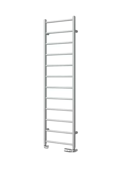Bijeli kombinirani radijator Isan Aura 114x30 cm za kupaonicu pro grijanje i sušenje ručnika.