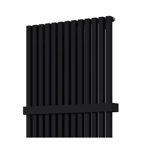 Crni mat držač ručnika za radijator Isan Octava pro za vješanje i sušenje ručnika